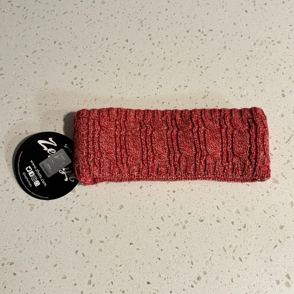 Zephyr Washington Capitals NHL‎ Red Marl Cable Knit Headband New With Tags